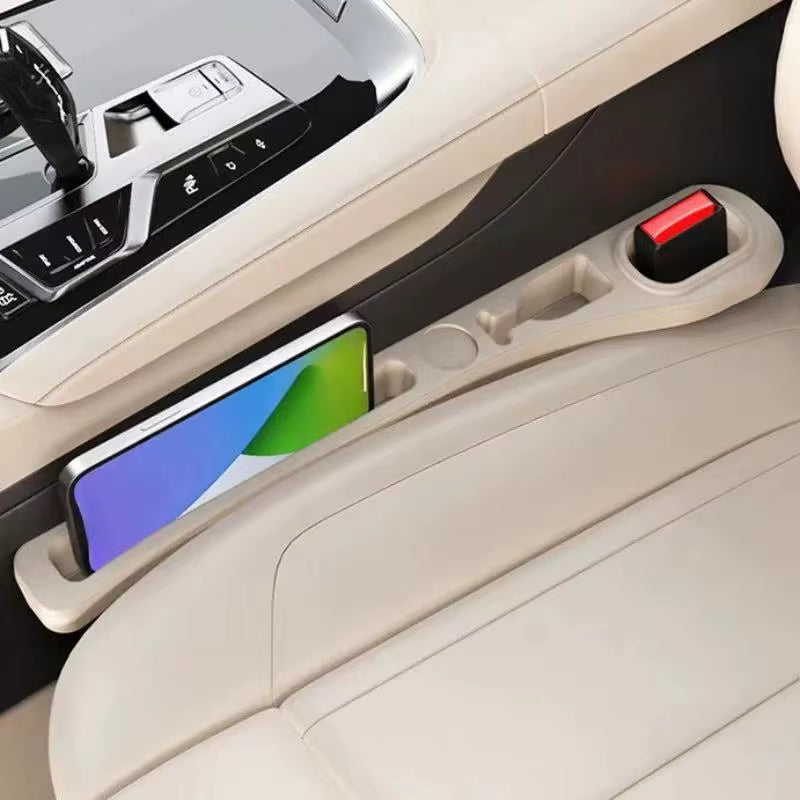 2Pc Car Seat Gap Filler Organizer Pu Waterproof Car Seat Gap Plug Strip with 2 Grooves Seat Gap Storage Auto Interior Accessorie